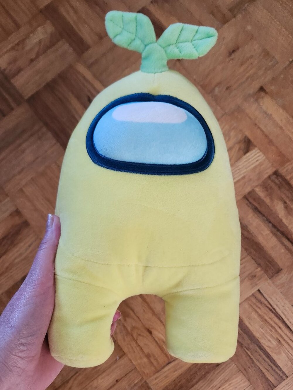 TOIKIDO Among Us Yellow 12" Plush w/ Green Leaves